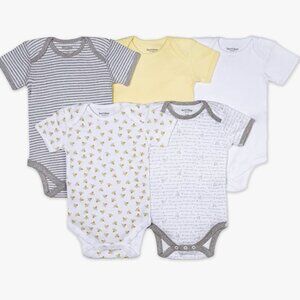 Burt's Bees Baby Bodysuits, Short Sleeve, 100% Organic Cotton 0-3 months